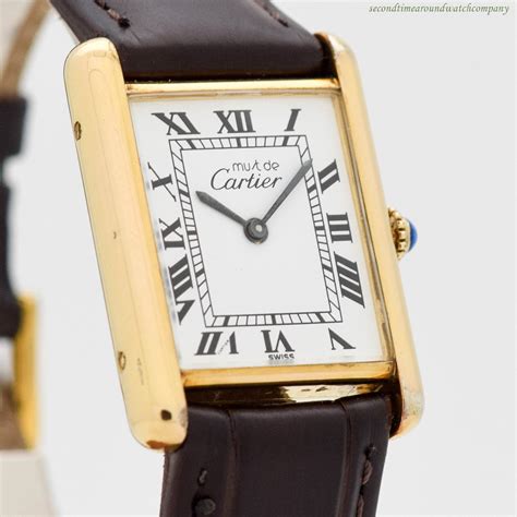 cartier tank must yellow gold|cartier tank gold men's.